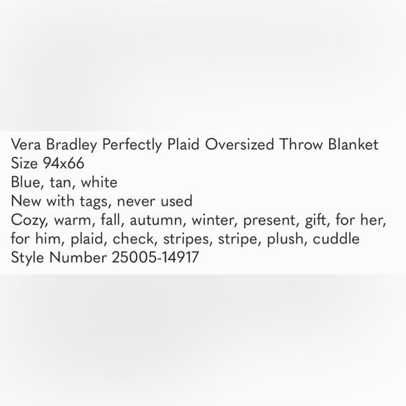 Vera Bradley Plaid Blanket!😍😍 - Picture 5 of 5